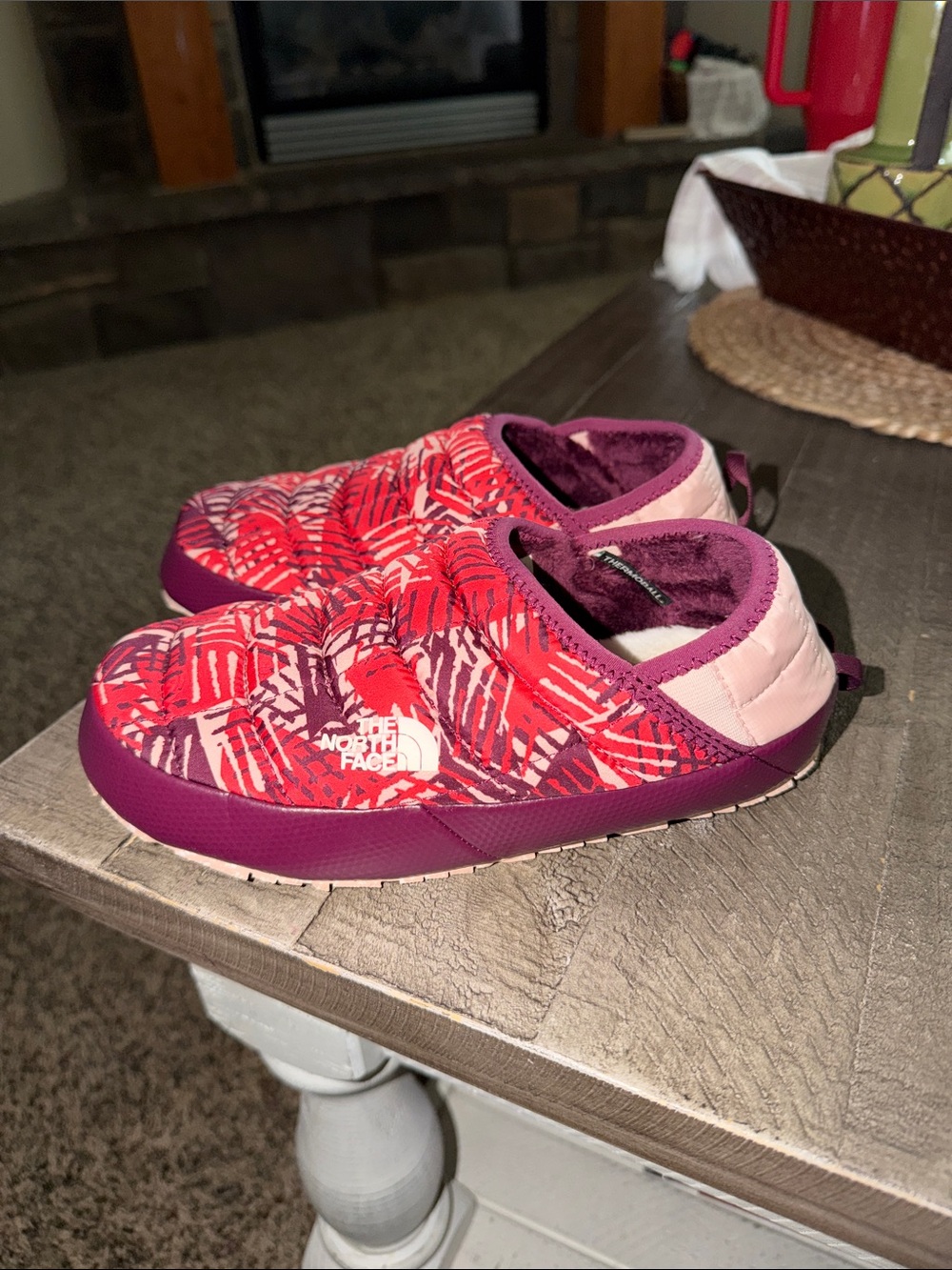 The North Face Kids' Pink, Red and Purple Slip-On Cozy Clog Shoes